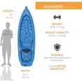 thumbnail image 4 of LIFETIME Lotus 96" Sit-On Kayak with Paddle, Blue, 4 of 7