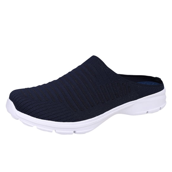NOKIO Women’s Orthopedic Walking Shoes Breathable Mesh Slip-On Mules with ArchSupport Cushioned Non-Slip Sole Walking Shoes