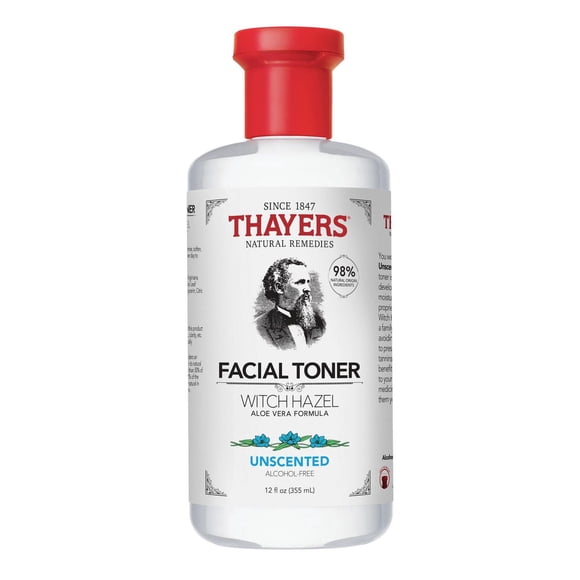 Thayers Unscented Facial Toner Witch Hazel Aloe Vera Formula, 355 mL