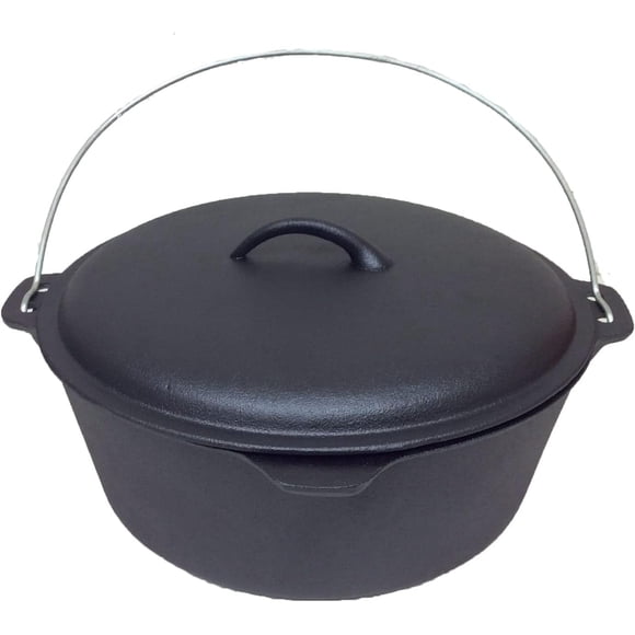 CUISILAND Faitout Hollandais en Fonte de 4,5 Qt avec Lève-Casserole