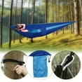 thumbnail image 4 of Portable Outdoor Nylon Hammock 440 LBS Max Capacity with Sewn-On Storage Bag Pouch (Blue), 4 of 5