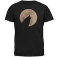 thumbnail image 1 of Wolf Howling Moon Silhouette Mens T Shirt, 1 of 1