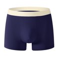 thumbnail image 1 of ylioge Boxer Briefs for Men Casual Stretchy High Waisted Underwear Breathable Basic Color-Block Comfort Support Slim-Fit Boxers, 1 of 2