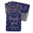 thumbnail image 1 of Inkdotpot Rose Gold Foil Paper Hang Tags ThankYou For Celebrating With Me Birthday Favor Tags 50 Pack, 1 of 6
