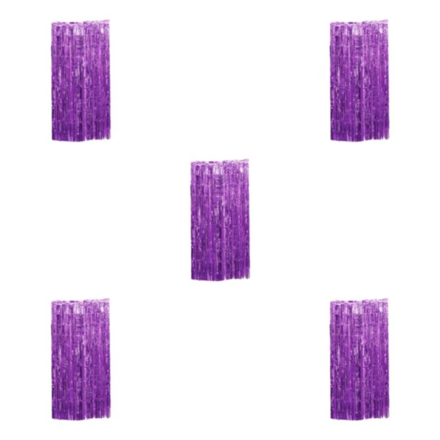 Wweixi Customized Fringe Curtain For Exquisite Anniversary Party Decorations Luster Purple 5Set