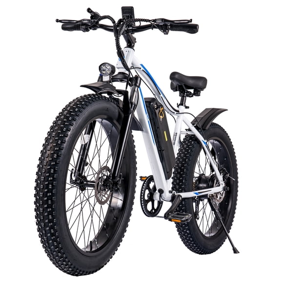 Cinverter 26" X 4.0" Electric Bike for Adults, 500W Motor 48V 696Wh Removable Battery 85km Max Range 32km/h Speed Fat Tire Electric Bicycle, Shimano 7-Speed Gear Snow Beach E-Bike