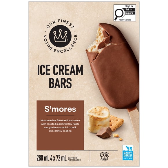 Our Finest S'mores Ice Cream Bars, 288 mL (4 x 72 mL)