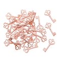 thumbnail image 2 of Key Charms Keys Bulk Metal Key Pendants Vintage Style Key Set Charms for Jewelry Rose gold 100pcs, 2 of 9