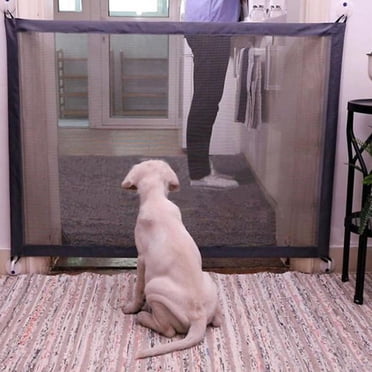 Dog Safety Gate Pet Safe Mesh Fence Portable Folding Baby Safety Gate Install Anywhere 110*72CM