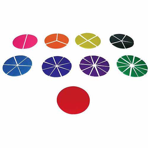 School Smart Fraction Circles - Set of 51 - Assorted Colors
