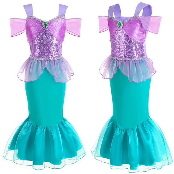 Kids Girls Costume Princess Dress Fancy Mermaid Tail Cosplay Outfits