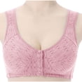 thumbnail image 2 of Timegard Bras for Women Plus Size Wirefree Front Closure Button Wide Strap Comfortable Full Support Bra, 2 of 7