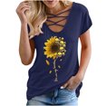 thumbnail image 1 of Fridja T-Shirt à Manches Courtes à Imprimé Floral Décontracté pour Femme Womens, 1 of 5