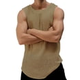 thumbnail image 1 of Timegard Tank Tops Men Crewneck Sleeveless Loose Breathable Summer Beach Casual Solid Color Tee Shirts, 1 of 6