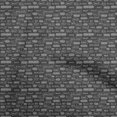thumbnail image 1 of oneOone Georgette Viscose Gray Fabric Text Fabric For Sewing Printed Craft Fabric By The Yard 42 Inch Wide, 1 of 5
