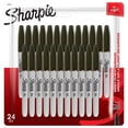 thumbnail image 1 of Marqueurs permanents Sharpie, pointe fine, noir, 24 unités, 1 of 11