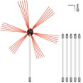 thumbnail image 1 of VEVOR Chimney Sweep Kit 20ft Length, Chimney Brush Kit with 6 Nylon Flexible Rods, Rotary Chimney Cleaning Kit Driven by Drill, Chimney Cleaning Tool Kits for Sweeping Fireplace Flue, 1 of 9