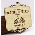 thumbnail image 1 of Custom Engraved Wood Magnet Personalized Gift 30 Rustic Wedding Save the Date Wooden Magnet, 1 of 3