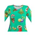 thumbnail image 4 of Girls Dress Green Christmas Candy Canes X-mas Tree 4 Years, 4 of 6