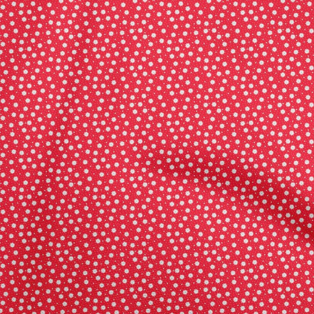 oneOone Rayon Red Fabric Floral Sewing Material Print Fabric By The Yard 56 Inch Wide