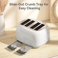 thumbnail image 4 of Toaster 4 Slice, Retro Stainless with 6 Bread Shade Settings,1.5''Wide Slots Toaster with Cancel/Defrost/Reheat Functions,Dual Independent Control Pa, 4 of 8