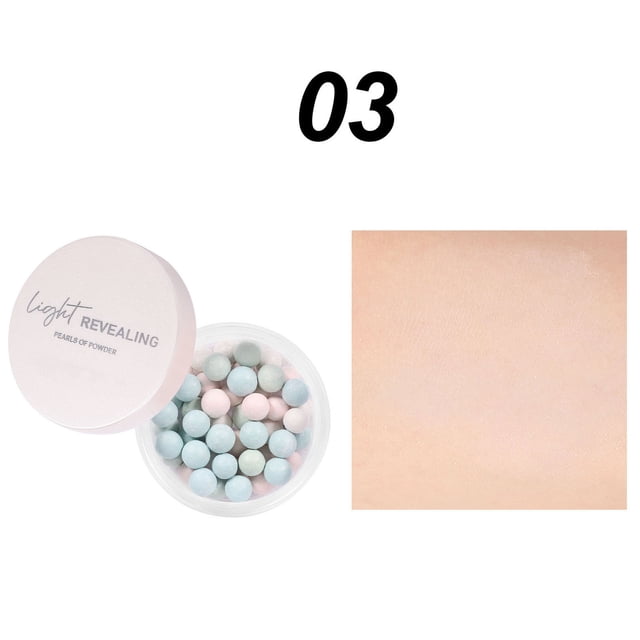 WIFKLSIIPG Oil Control Beads Setting Powder 5 Colours Beads of Powder Tone Roller Loose Setting Powder Beads Finish Powder