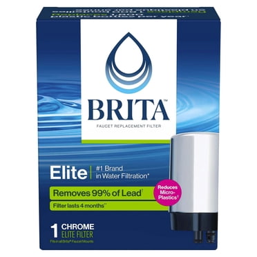 Brita On Tap Faucet Water Filter System Replacement Filters, Chrome, 1 Count