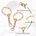 thumbnail image 3 of Uxcell 50 Pcs Split Keychain Ring with Chain Bulk Round Keyrings for DIY Key Chains Craft Making Jewelry, Rose Gold, 3 of 7