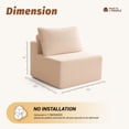 thumbnail image 3 of BIGSYY Siège Simple Confortable, Assise Confortable, Aucun Assemblage Requis, Camel, 3 of 5