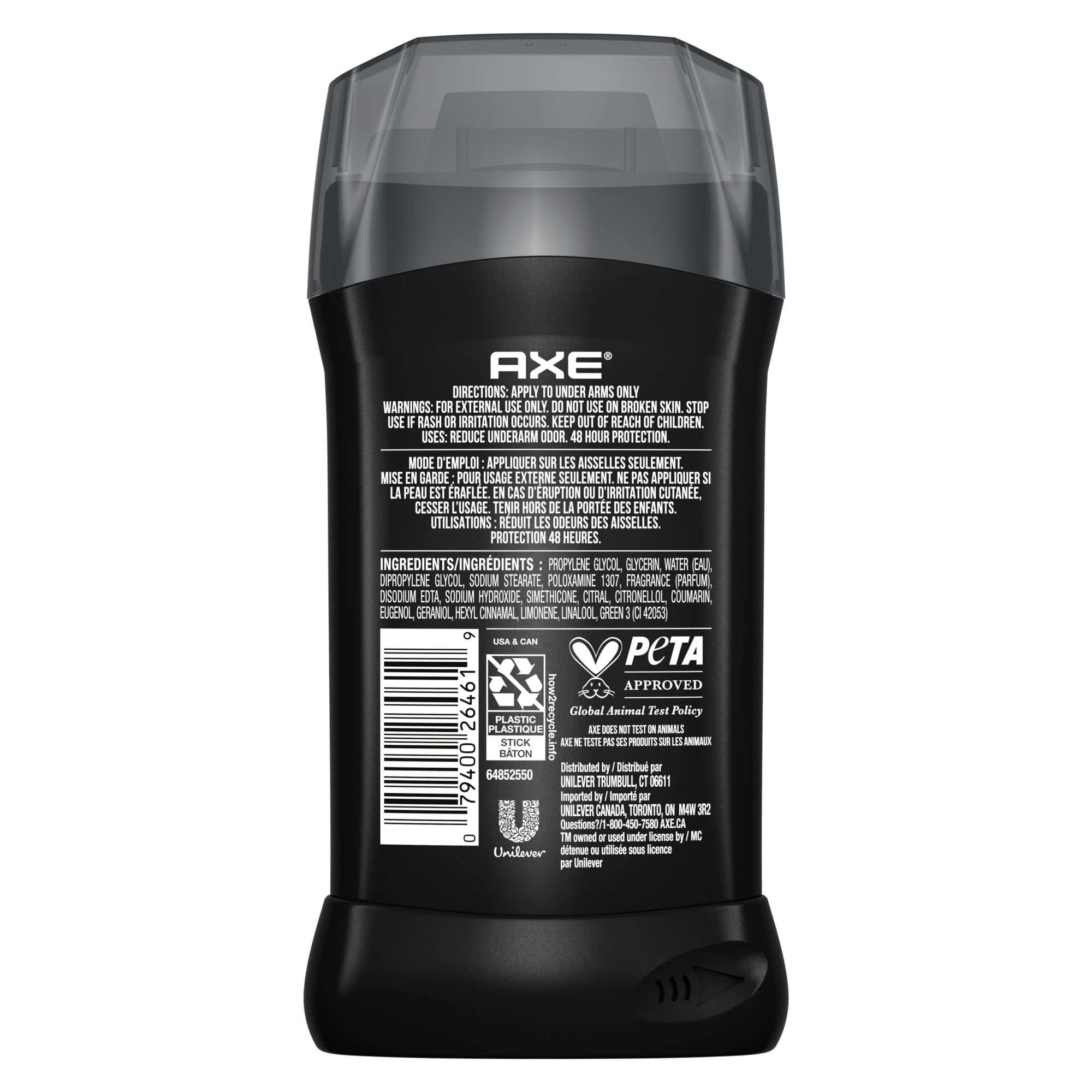 AXE Bâton Désodorisant Protection 48 H Apollo Sauge et Boix de Cèdre, 85 g