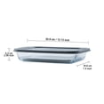 thumbnail image 4 of 7.4inch×12inch Rectangular Glass Baking Dish with Gray Lid 3.08pt（1.7L）, 4 of 6