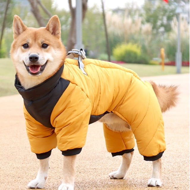TIMIFIS Dog Clothes Jumpsuit With Straps Waterproof Puppy Winter Warm Dog Jacket Soft Cotton Snow Coat For Small And Medium-sized Dogs Cold Weather Puppy Clothing Dog Apparel & Accessories