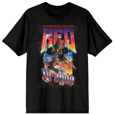 Red Dragon Dungeons & Dragons Women's Black T-Shirt-Large