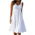 thumbnail image 1 of Yuyuzo Robes pour Femmes 2024 Décontractées Sans Manches Robes d'Été de Plage Robe à Volants Robe de Fête, 1 of 7
