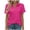 ☃029-Hot Pink, variant on Nuoqisi Womens Short Sleeve Polo Shirts Lapel V Neck Business Dressy Casual Tops Summer Collared Trendy Tunic Tees