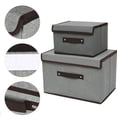 thumbnail image 3 of EGNMCR Foldable Storage Box With Lid 2pcs (large + Small) Fabric Storage Box With Lid, Closet Storage Box, Room Organization, Office Storage, Toy Storage,, 3 of 6