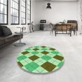 thumbnail image 4 of Ahgly Company Machine Washable Indoor Rectangle Transitional Green Area Rugs, 8' x 10', 4 of 7