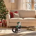 thumbnail image 4 of Costume Tenue des Fêtes pour Petits et Moyens Chats Tenue Festive avec Chapeau et Foulard, 4 of 6