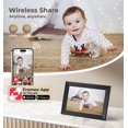 thumbnail image 4 of FRAMEO 10inch Digital Picture Frame WiFi Smart Photo Frame Electronic Digital Picture Frames Load from Phone1280x800 HD IPS Touch Screen,Automatic/Slideshow/Share Videos Photo-Black, 4 of 6