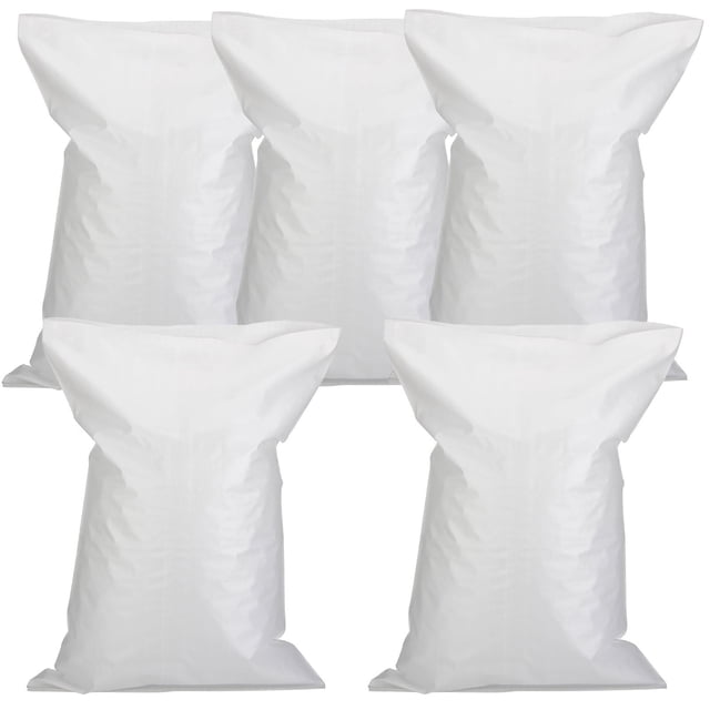 Ynlkorvg Rack Thick Hite Plastic Woven Bag Flooding Sandbag Protection Packaging Bags 15x24in