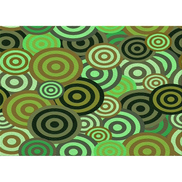 Ahgly Tapis Rectangulaire Lavable en Machine Intérieur Transitionnel Vert Armée, 4 Pieds x 6 Pieds