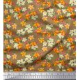 thumbnail image 1 of Soimoi Rayon Fabric Leaves & Flower Floral Print Fabric by The Yard 42 Inch Wide, 1 of 3