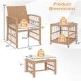 thumbnail image 3 of Costway 5 Pieces Patio Conversation Set PE Rattan Balcony Furniture Set with Cushions, 3 of 10
