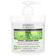 thumbnail image 1 of Advanced Clinicals, Aloe Vera, Soothe + Recover Cream, 16 oz (454 g), 1 of 1