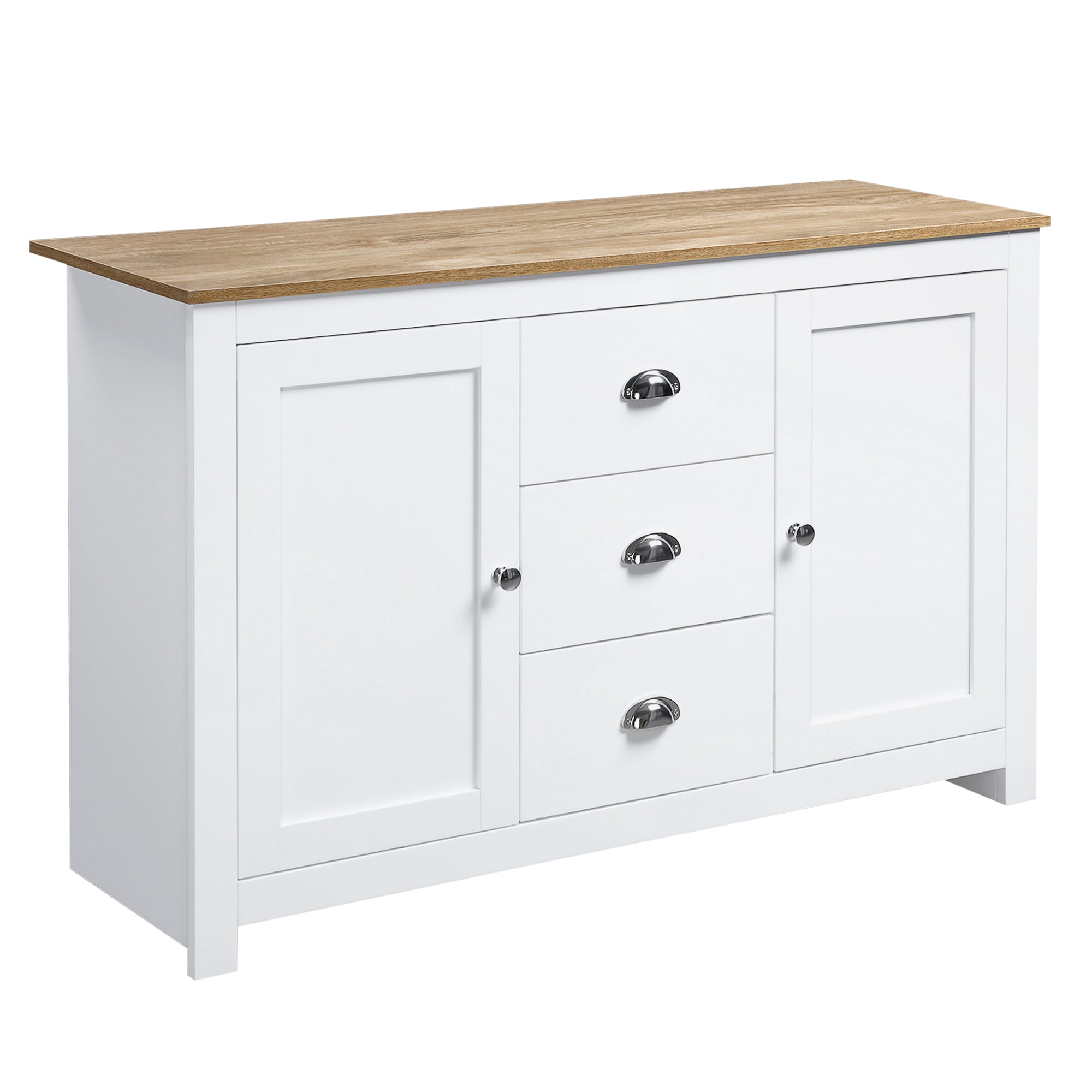 HOMCOM Buffet de Cuisine, Armoire avec Tiroirs, Portes et Étagères