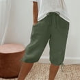 thumbnail image 2 of Timegard Womens Shorts Elastic High Waist Bottom Drawstring Shorts Summer Casual Solid Color Shorts, 2 of 7