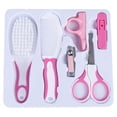 thumbnail image 2 of 6pcs Convenient Daily Baby Nail Clipper Scissors Hair Brush Comb Manicure Care Kit Pink, 2 of 11