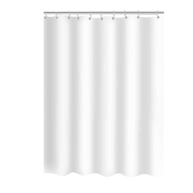 Plain Color Waterproof Polyester Shower Curtain, Thickened Bathroom Partition Curtain with Rust-Proof Grommets 60x72 Inch Lightweight & Odorless