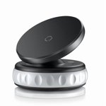 Lisbinx Support de téléphone de voiture avec base d'aspiration magnétique, pliable 360° Support rotatif pour tableau de bord et pare-brise, compatible avec les téléphones Mag Mount, 1 Barrière