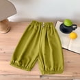thumbnail image 2 of Kids Summer Pants,Summer Long Pants for Girls,Children's Spring And Summer Solid Color Casual Sports Elastic Waistband Ankle Pants Length Pants For Kids, 2 of 4